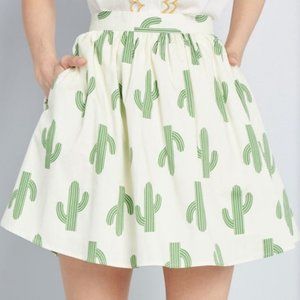Cactus skater skirt
